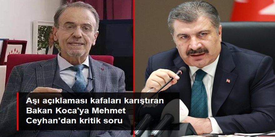 Mehmet Ceyhan, Bakan Koca'ya sordu:
