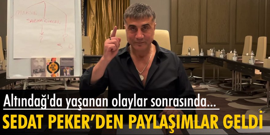 Altındağ'da yaşanan olaylar sonrasında Sedat Peker'den paylaşımlar geldi