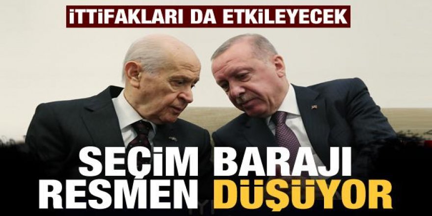 AK Parti ve MHP uzlaştı! Seçim barajı düşüyor!