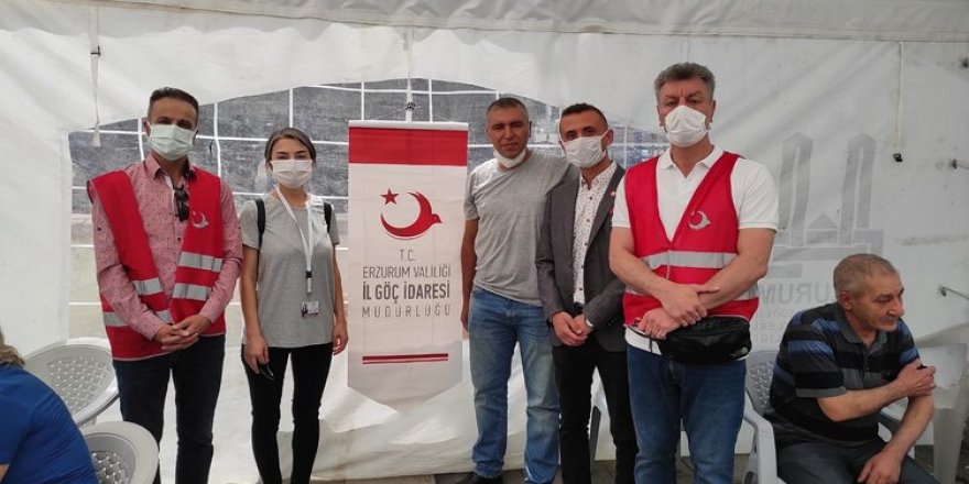 Erzurum’da sığınmacılara aşı standı kuruldu