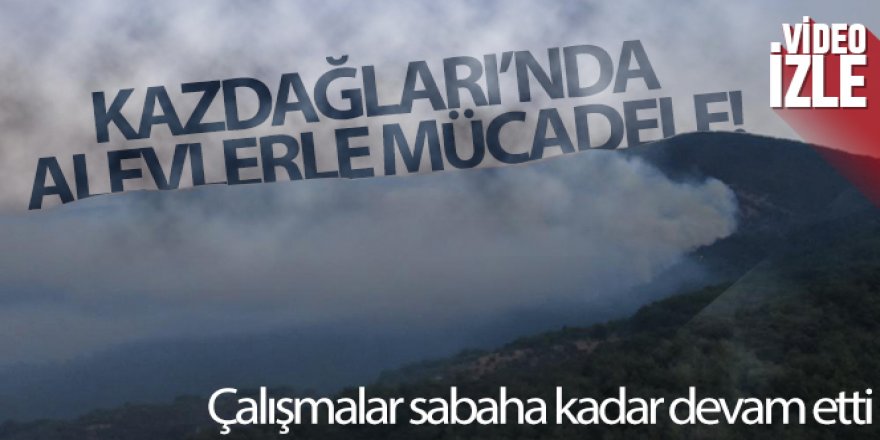 Kazdağları'ndaki yangın söndürme çalışmaları devam ediyor