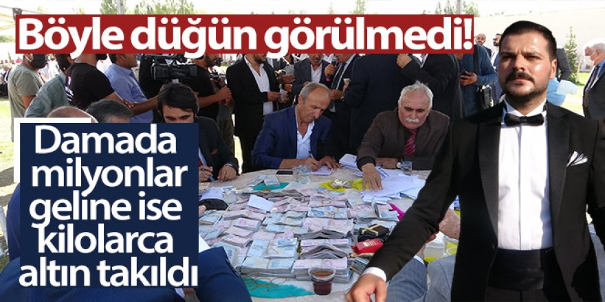 Aşiret düğününde damada 3,4 milyon TL, geline ise kilolarca altın takıldı