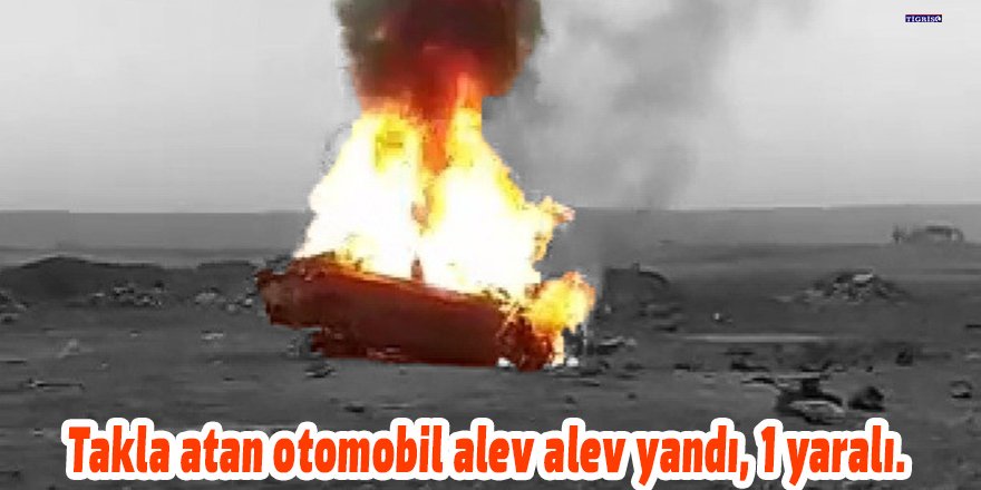 Takla atan otomobil alev alev yandı: 1 yaralı