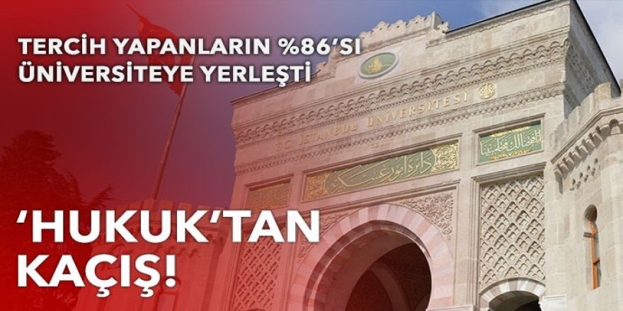 Tercih yapanların yüzde 86’sı üniversiteye yerleşti