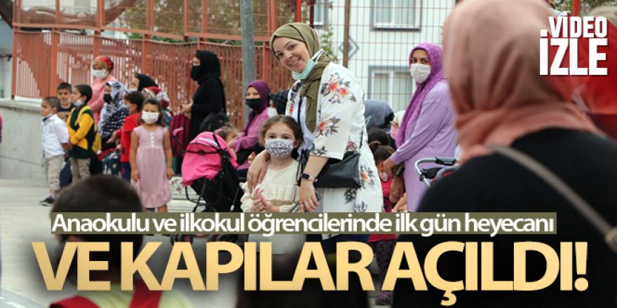 Ve kapılar açıldı! Anaokulu ve ilkokul öğrencilerinde ilk gün heyecanı