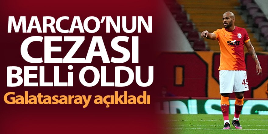 Galatasaray'ın Marcao'ya verdiği ceza belli oldu