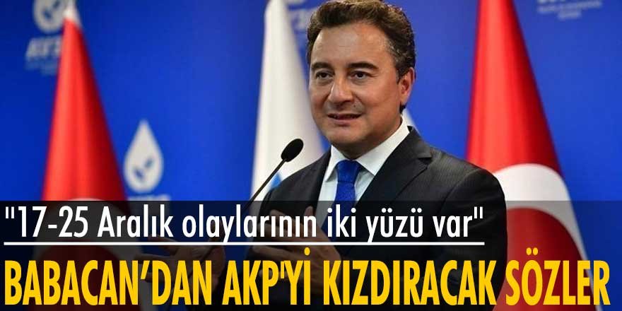 Ali Babacan 17-25 Aralık operasyonları ile ilgili konuştu