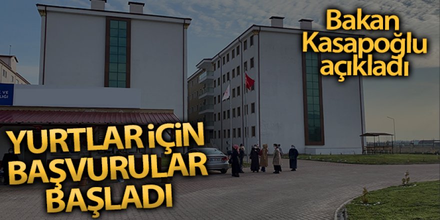 Öğrenci yurtları için başvurular başladı