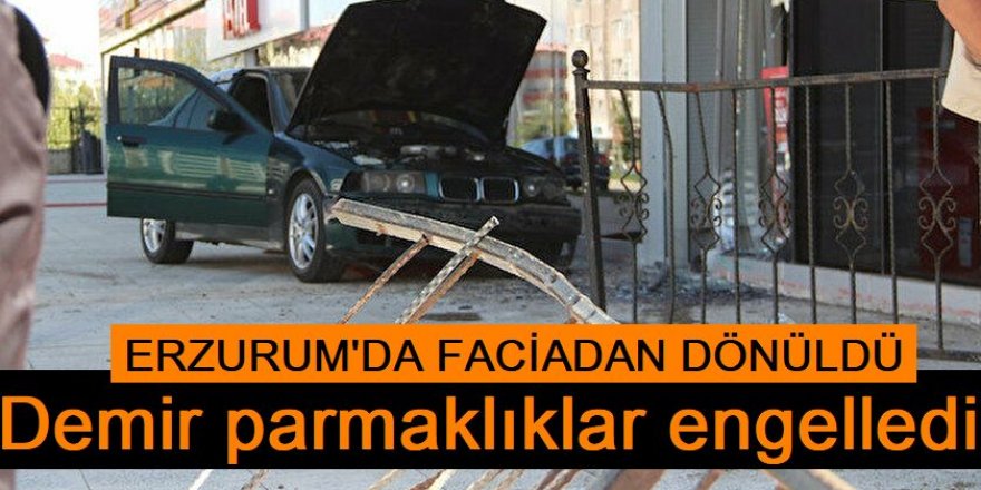 Feci kazayı demir parmaklıklar engelledi