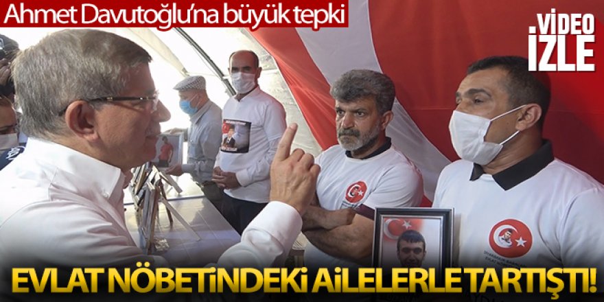 Davutoğlu'nun Diyarbakır'da evlat nöbeti tutan aileleri ziyaretinde gerginlik yaşandı