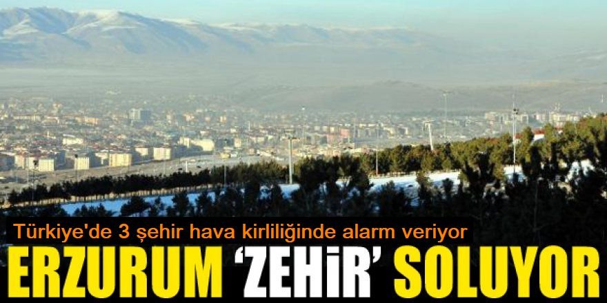 Türkiye'de 3 şehir hava kirliliğinde alarm veriyor