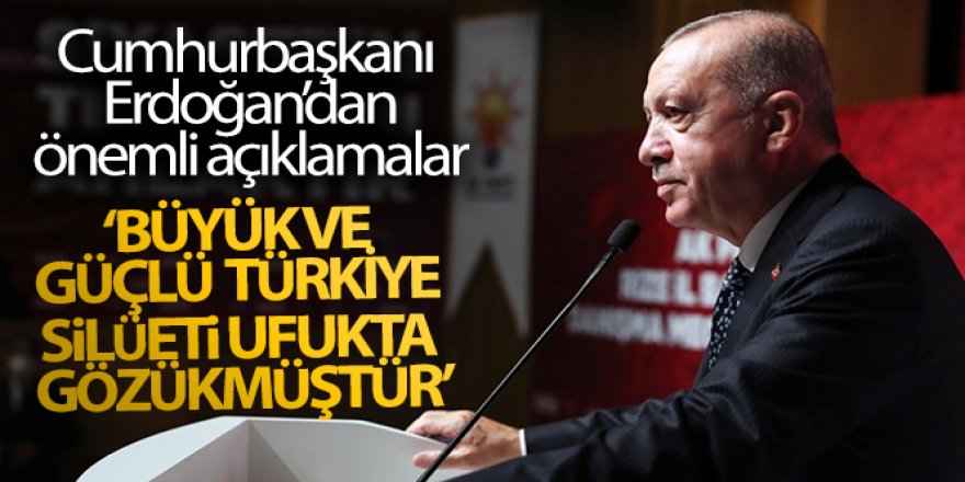 Erdoğan: "Büyük ve güçlü Türkiye silüeti ufukta gözükmüştür"