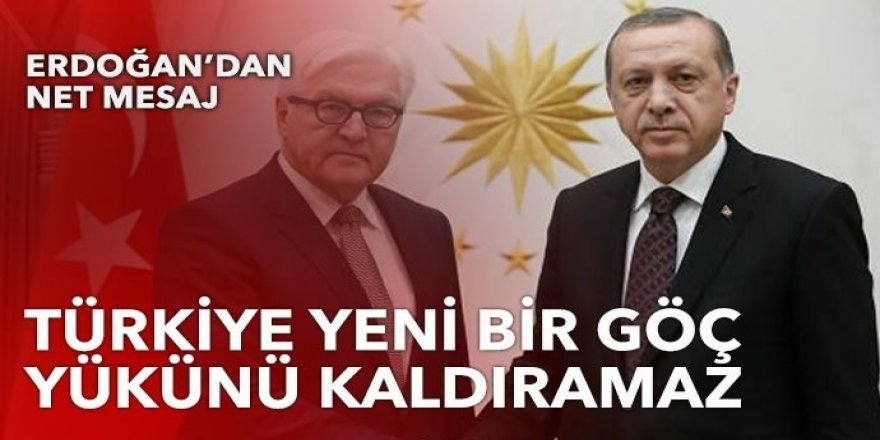 Cumhurbaşkanı Erdoğan, Alman mevkidaşıyla görüştü