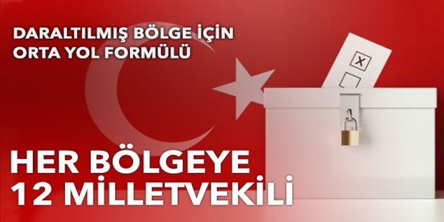 Daraltılmış bölge için orta yol formülü