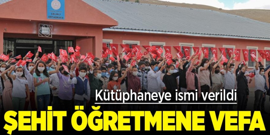 Kütüphaneye şehit öğretmen Necmettin Yılmaz’ın ismi verildi