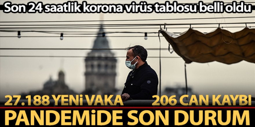 Türkiye'nin son 24 saatlik korona virüs tablosunu açıkladı