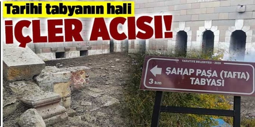 Erzurum'da Tarihi tabya hayvan barınağına dönüştü