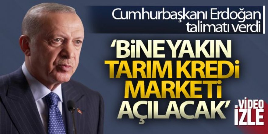Cumhurbaşkanı Erdoğan'dan Tarım Kredi Kooperatifi müjdesi