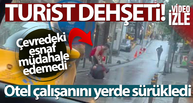 Amerikalı turist otel çalışanını böyle darp etti