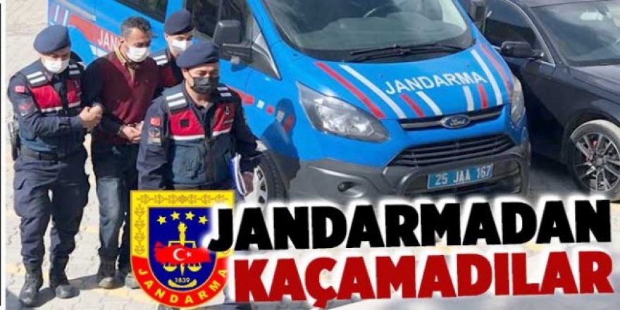 Erzurum 'da Kablo hırsızları jandarmadan kaçamadı