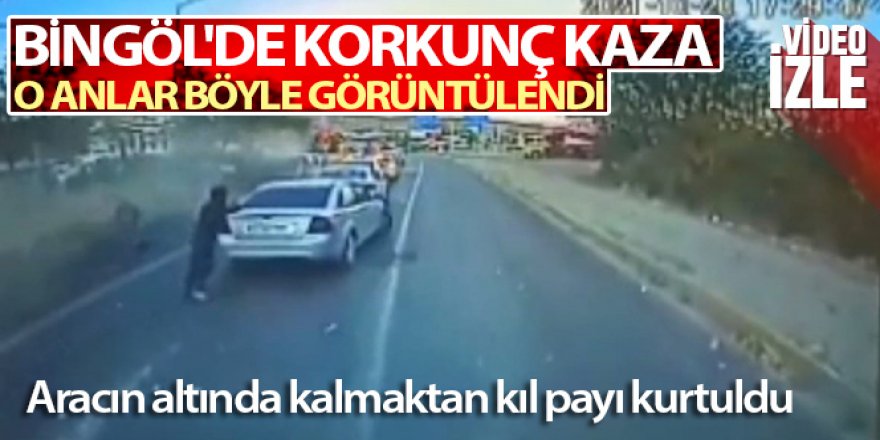 Bingöl'de 6 kişinin yaralandığı kaza araç kamerasında