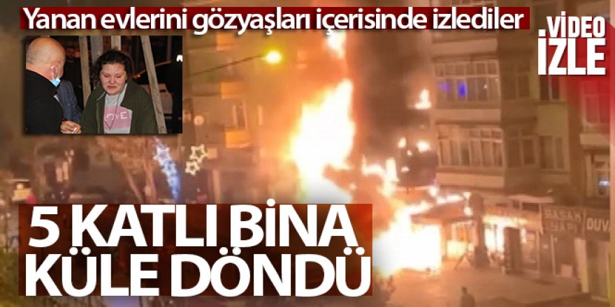 Erzurum'da 5 katlı bina küle döndü