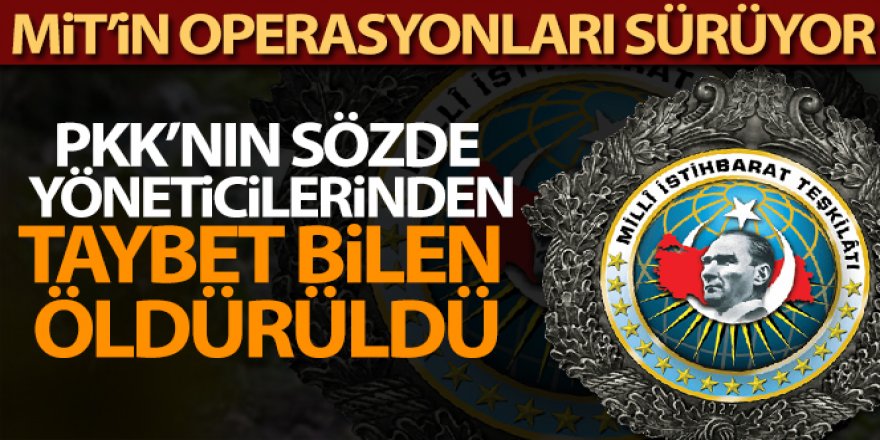 PKK/KCK'nın sözde yöneticilerinden Taybet Bilen öldürüldü