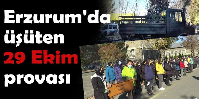 Erzurum’da üşüten 29 Ekim provası