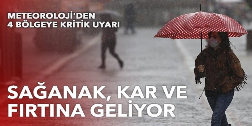 Meteorolojiden kar ve kuvvetli yağmur uyarısı!