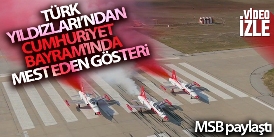 Milli Savunma Bakanlığı, Türk Yıldızları'nın Cumhuriyet Bayramı gösterisini paylaştı