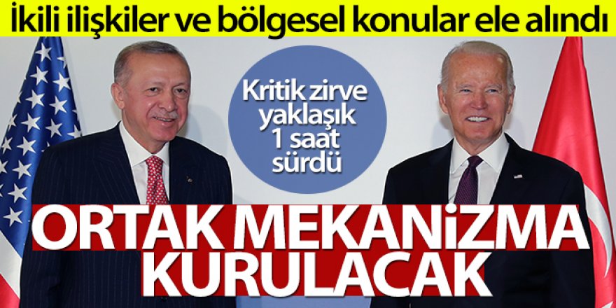 Cumhurbaşkanı Erdoğan, Joe Biden görüşmesi sona erdi