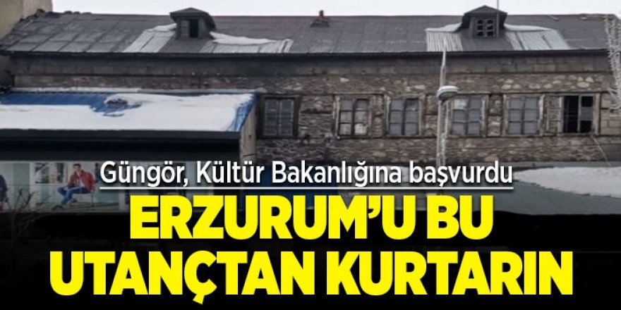 Yazar Güngör, Kültür Bakanlığına başvurdu: "Erzurum'u bu utançtan kurtarın"