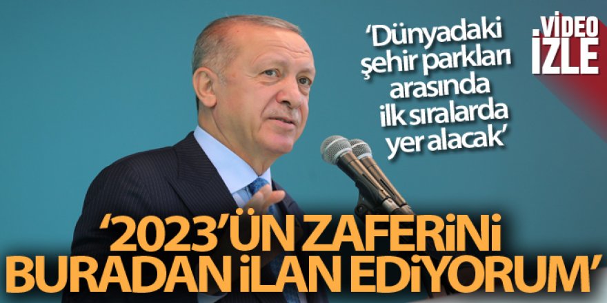 Erdoğan Ümraniye Millet Bahçesi açılışına katıldı