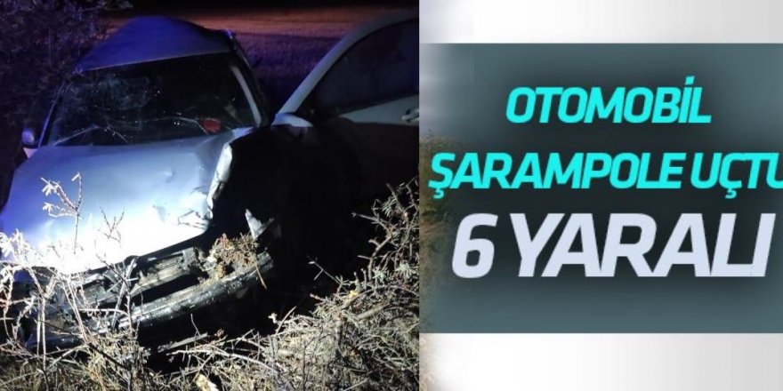 Pasinler’de otomobil şarampole uçtu: 6 yaralı