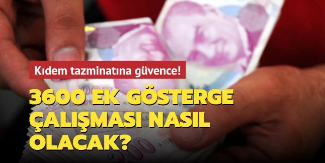 Kıdem tazminatına devlet güvencesi: 3600 ek gösterge çalışması nasıl olacak?