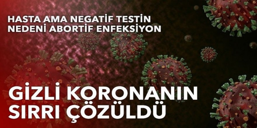 Hasta ama negatif testin nedeni abortif enfeksiyon: Gizli koronanın sırrı çözüldü