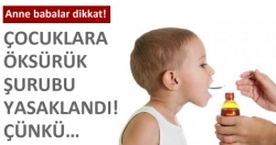 6 yaş altına öksürük şurubu yasak