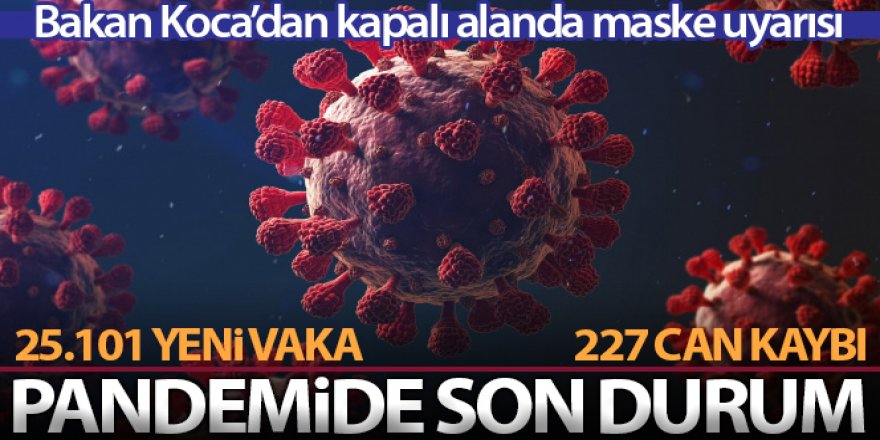 Son 24 saatte korona virüsten 227 kişi hayatını kaybetti