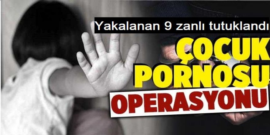 Çocuk pornosu paylaşan 9 kişi tutuklandı