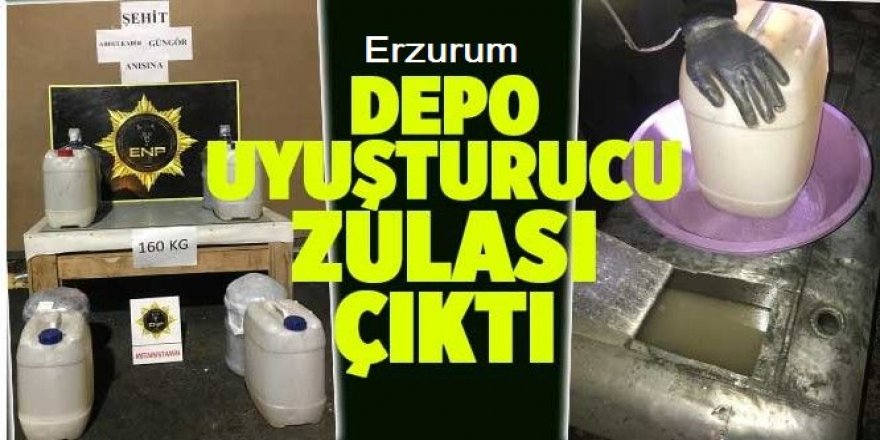 Erzurumlu şehit polis adına operasyon: 160 kilo sıvı uyuşturucu yakalandı