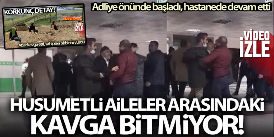 Erzurum'da Adliye önünde başlayan silahlı kavga hastanede devam etti