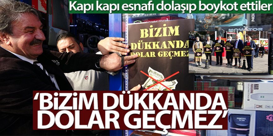 Pendik'te kapı kapı esnafı dolaşıp doları boykot ettiler