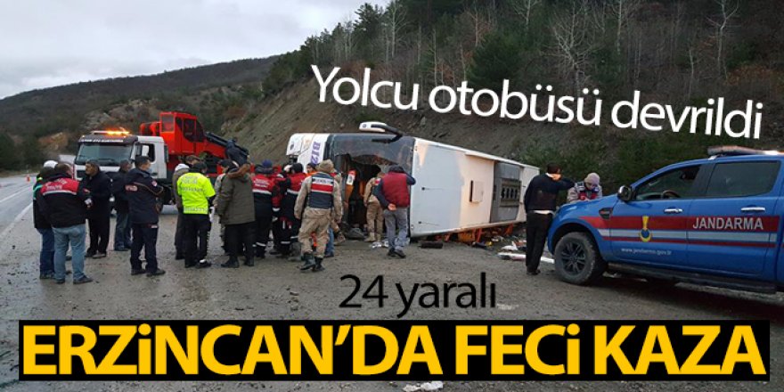 Erzincan'da feci kaza! 24 yaralı