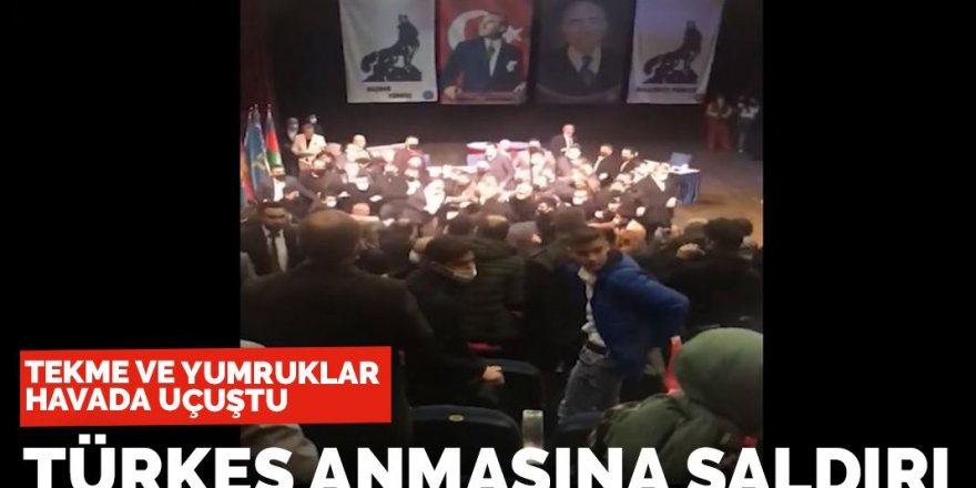 Türkeş anmasına saldırı: Tekme ve yumruklar havada uçuştu