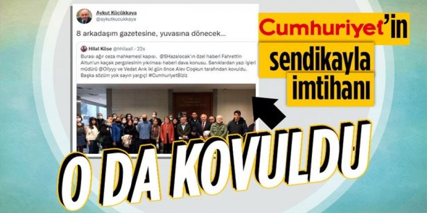 Cumhuriyet gazetesinden Genel Yayın Yönetmeni Aykut Küçükkaya görevden alındı