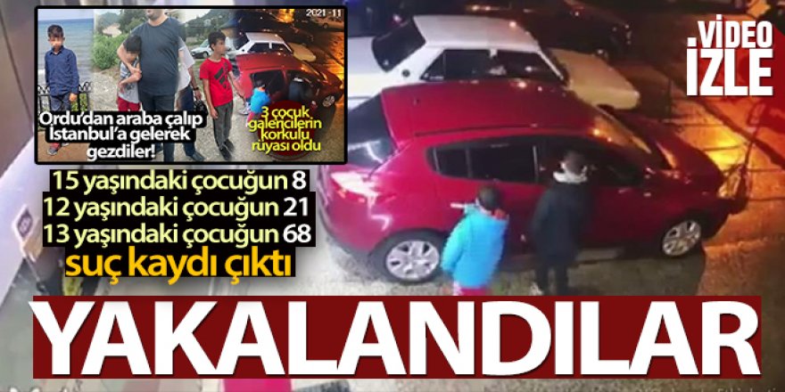 Ordu'dan çaldıkları araçla İstanbul'a gelen 3 çocuk yakalandı