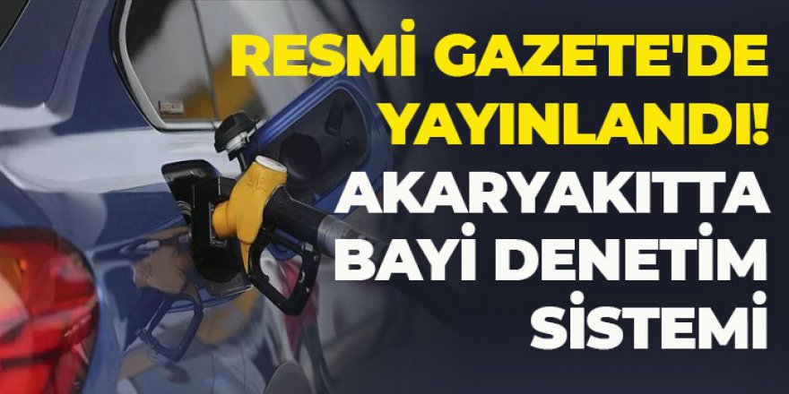 Akaryakıtta bayi denetim sistemi