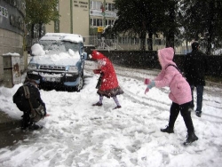 Erzurum'da kar yolları kapadı!..