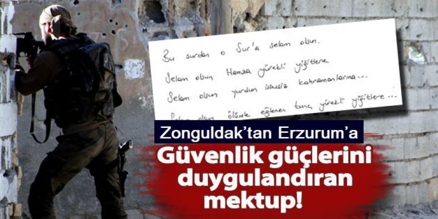Zonguldak’tan Erzurum’a mektup var