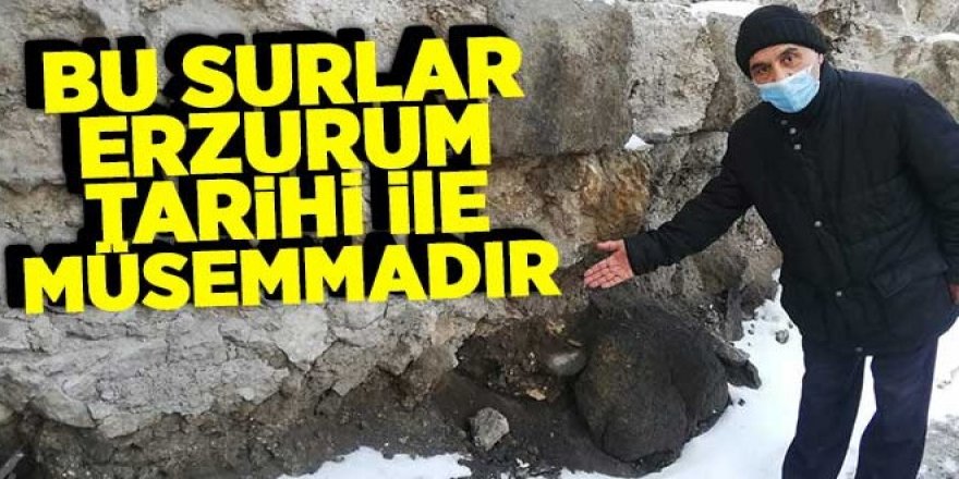 Erzurum kalesi dış surlarından kalan tek parça